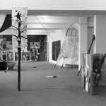 Ralph Kull, Bert Haffke, Viktoria Diehn, Daniel Nagel, Ausstellungsansicht GAK, Bremen, 1983