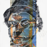 Ralph Kull, 16|09|18 (nach 'Selbstbildnis vor rotem Vorhang', Beckmann)