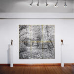 Ralph Kull, 3942 New Hampshire autumn; 2 Bronze-Vollausgüsse, ca. 30 cm hoch; Ausstellungsansicht, 1994, Kunstverein Gifhorn