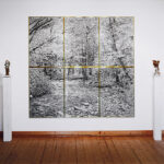 Ralph Kull, 3942 New Hampshire autumn; 2 Bronze-Vollausgüsse, ca. 30 cm hoch; Ausstellungsansicht, 1994, Kunstverein Gifhorn