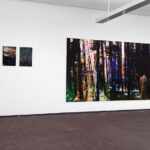 Ralph Kull, der Romantiker, 2016/15; 4 kl. Bilder; Ausstellungsansicht 'Malerei!', 2019, Kubus Hannover